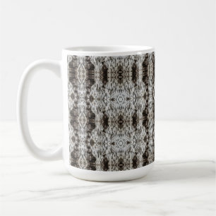 Vit Tiger Träd Bark Mönstrad Kaffemugg
