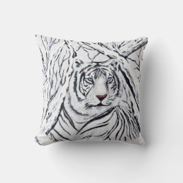 Vit tigerblandning i kudde