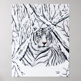 Vit tigerblandning i poster