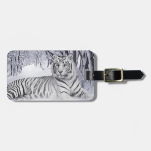 Vit tigerplockning bagagebricka