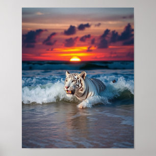 Vit tigerPoster Poster