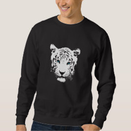 Vit tiggare med blå Öga Sweatshirt
