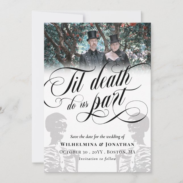 Vit til död Gör oss del Foto Spara datum Spara Datumet (Framsida)