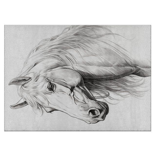 Vit Tittande Häst (Framsidan)