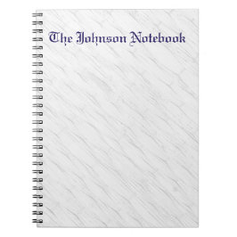 Vit träbetesminimalistisk Struktur Anteckningsbok