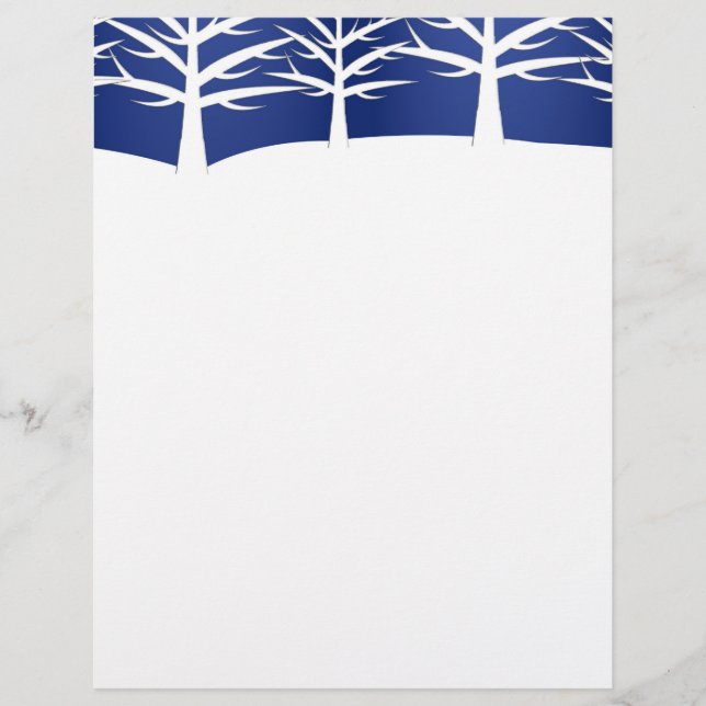 Vit träd siluett Elegant jul (Framsida)
