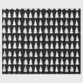 Vit Träd Wrapping Papper Presentpapper