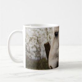Vit trädgårdsskugga kaffemugg