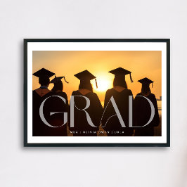Vit transparent Modern Photo Grad School Poster