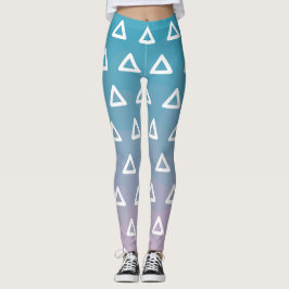 Vit triangel blå-lila leggings