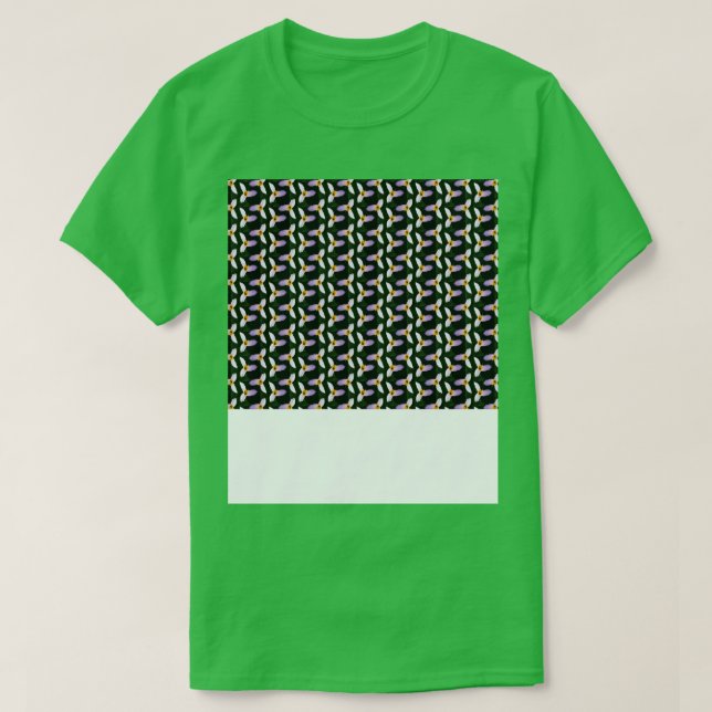 vit trillium-mörk, bakgrundsfärgad mönster t shirt (Design framsida)
