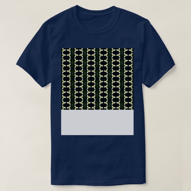 vit trillium-mörkens bakgrund mönster t shirt (Design framsida)