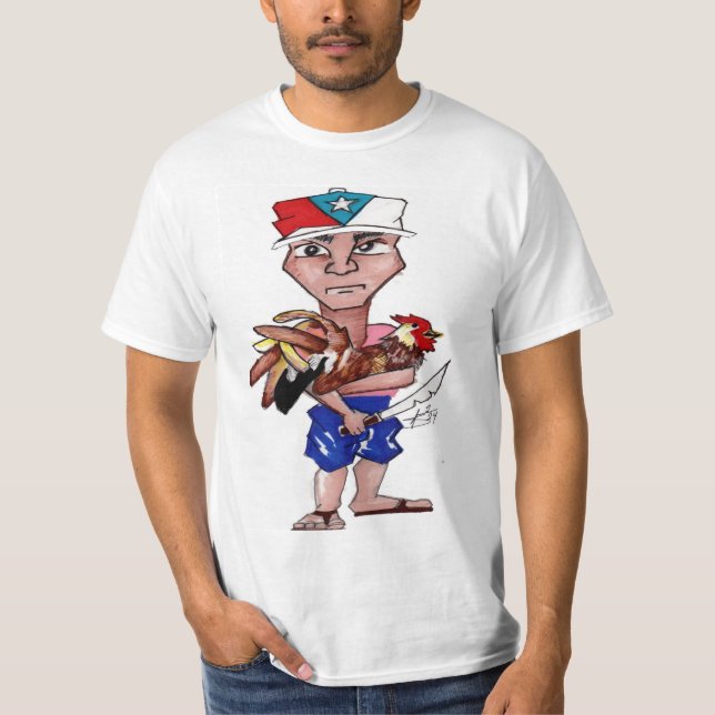 Vit TShirt "ALBINO SANTIAGO T Shirt (Framsida)