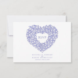 Vit tulip monogram måltid, alternativ bröllop, hän OSA kort