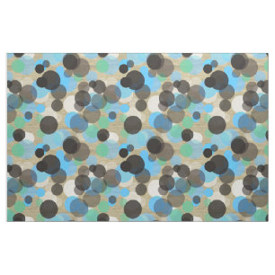 Vit turkos Mint Polka dots Mönster Faux Wood Tyg