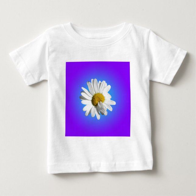 Vit tusenskönablomma Blommande lila blå gradient Tröja (Framsida)