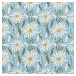 Vit tusenskönas pastell blomster mönster tyg