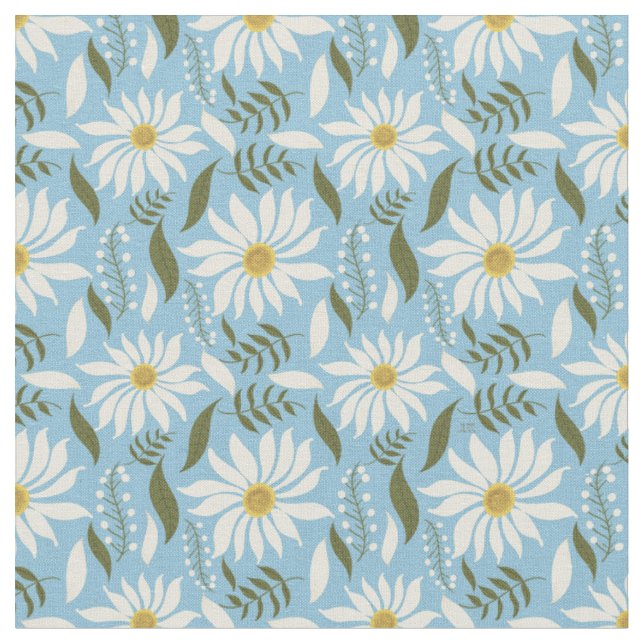 Vit tusenskönas pastell blomster mönster tyg (Närbild)