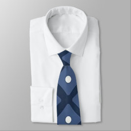 Vit tvåtonad blå Manar Neck Tie Slips