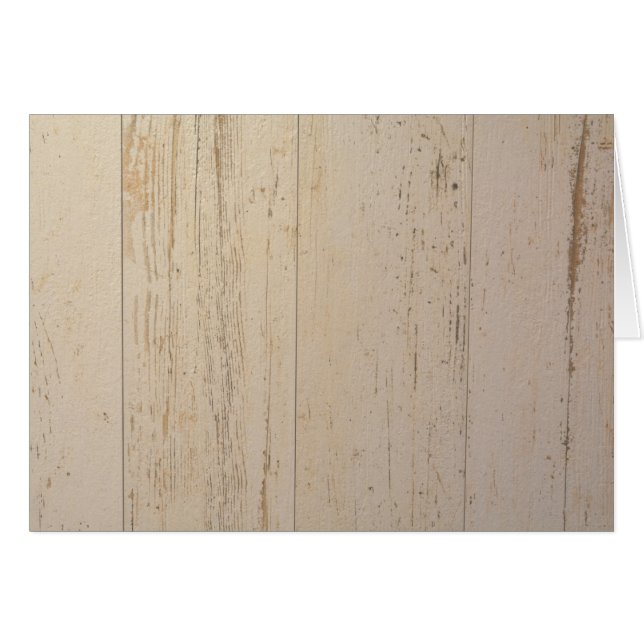 Vit Tvättat texturerad trägrain Hälsningskort (Framsidan Horizontal)