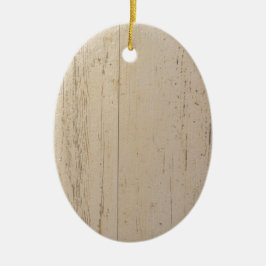 Vit Tvättat texturerad trägrain Julgransprydnad Keramik