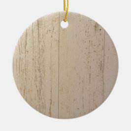 Vit Tvättat texturerad trägrain Julgransprydnad Keramik