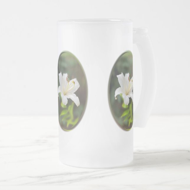 Vit, tvinnad frostat ölglas (Framsida höger)