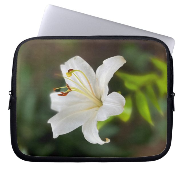 Vit, tvinnad laptop fodral (Framsidan)