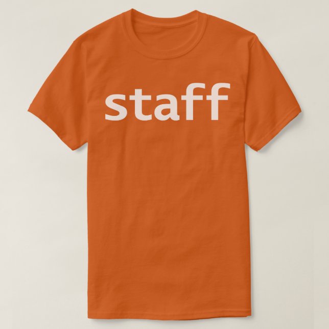 Vit typografi för personal t shirt (Design framsida)