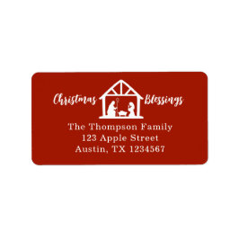 Vit typografi om jultomhet adressetikett