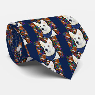 Vit tysk schäferhund slips