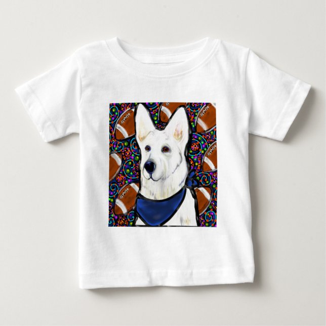 Vit tysk schäferhund tröja (Framsida)