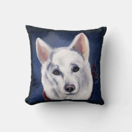 VIT TYSK SCHEFERHUND KUDDE