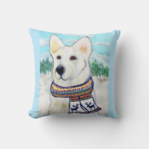 VIT TYSK SCHEFERHUND KUDDE