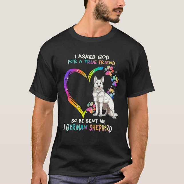 Vit tysk shepherd är min bästa vän Tie Dye Do T Shirt (Framsida)