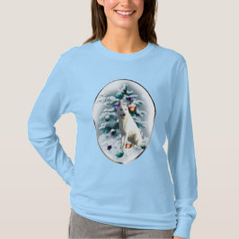 Vit tysk shepherd jul t shirt