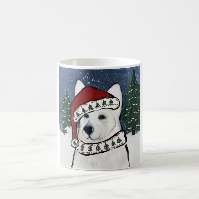 Vit tysk shepherd    kaffemugg (Center)
