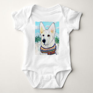 Vit tysk shepherd t shirt