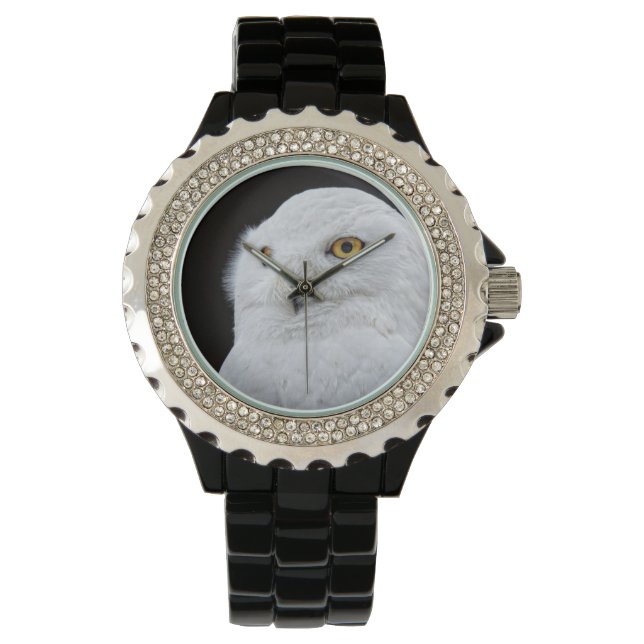 Vit Uglia Armbandsur (Framsida)
