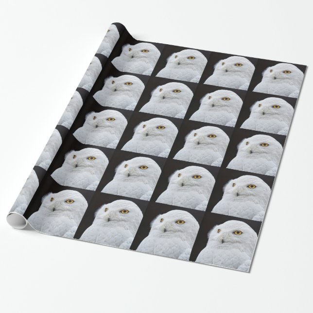 Vit Uglia Presentpapper (Utrullad)