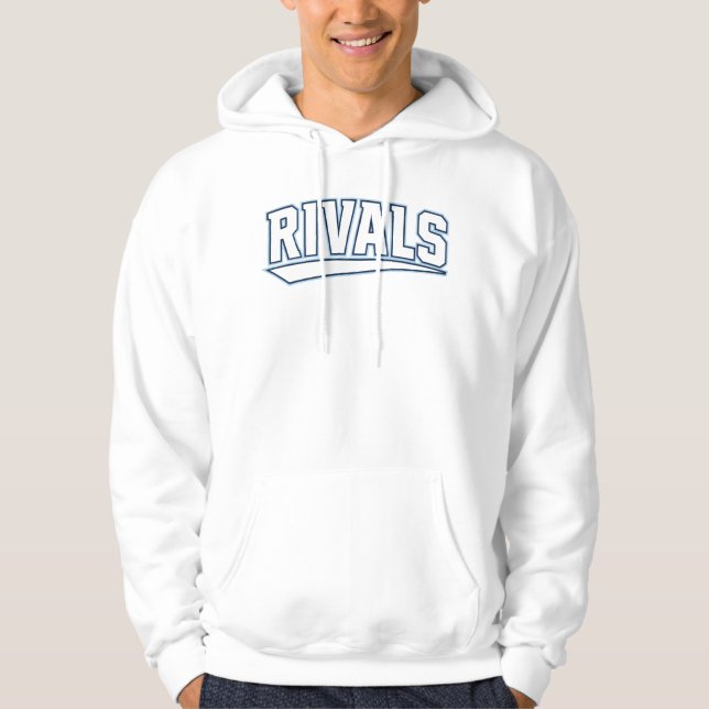 Vit unisex hoodie (Framsida)
