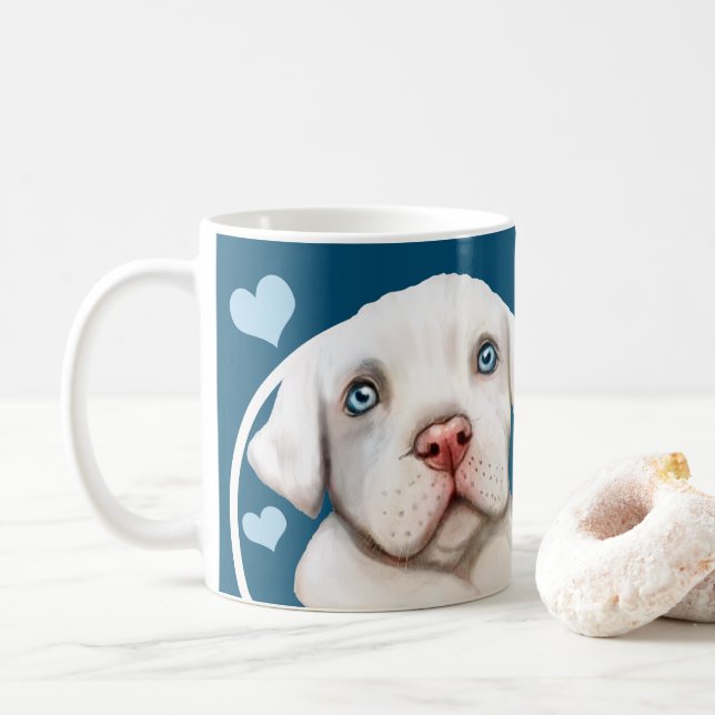 Vit uppbenad Hund varje gång du gör Kaffemugg (Med munk)