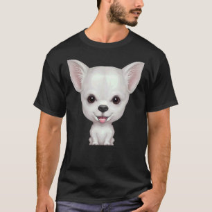 Vit utjämnad Jacka Chihuahua T Shirt