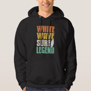 Vit våg surf legendarisk retro surfing present hoodie