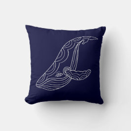 Vit val på BLUE PILLOW Kudde