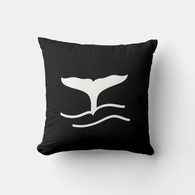 vit valfångst svan på tealblåa kuddar (Framsida)