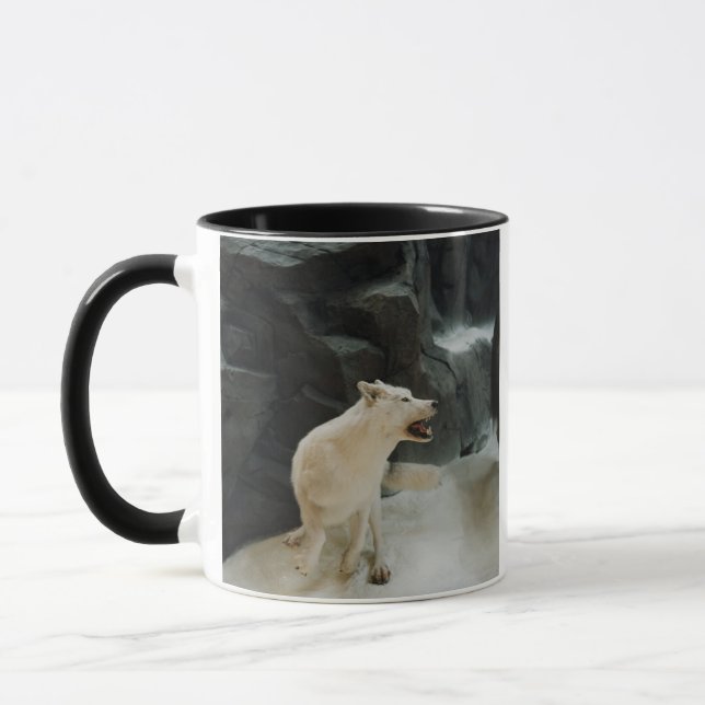 Vit Varg Mugg (Vänster)