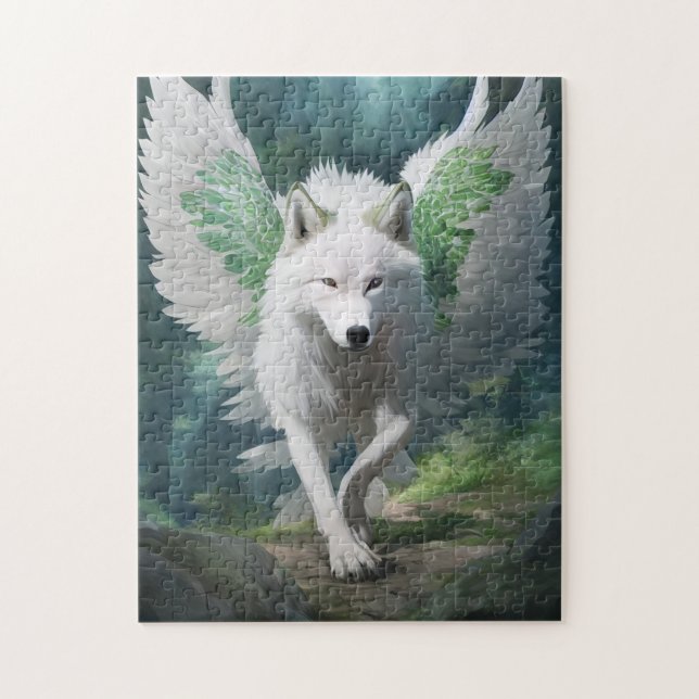Vit Varg Pussel (Vertikal)