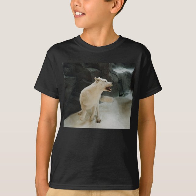 Vit Varg T Shirt (Framsida)