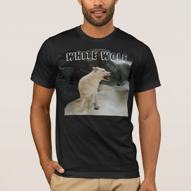 Vit Varg T Shirt (Framsida)